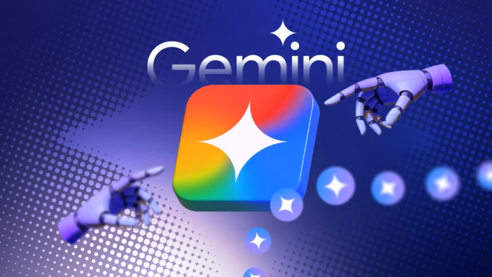 Google Gemini app icon with robotic hands