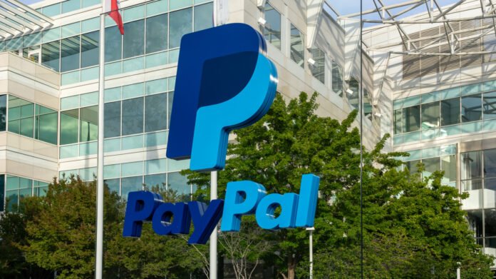 PayPal logo on office building window