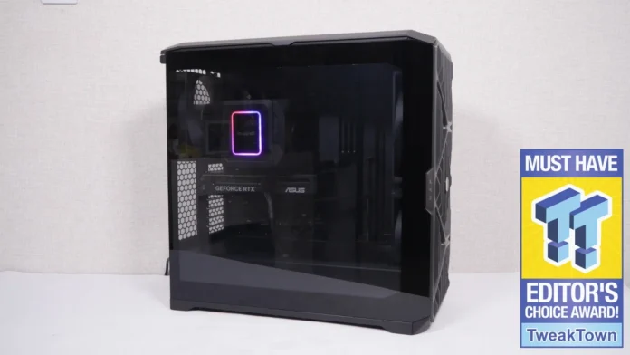 Cooler Master HAF mid-tower PC chassis showcasing mesh front panel and airflow design