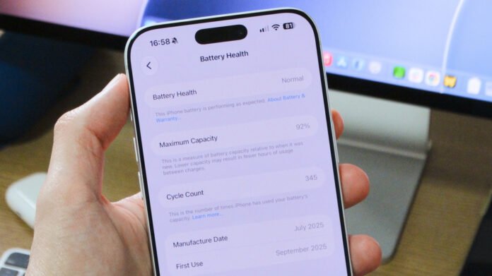 iPhone-এর Battery Health ও Cycle Count দেখার Settings