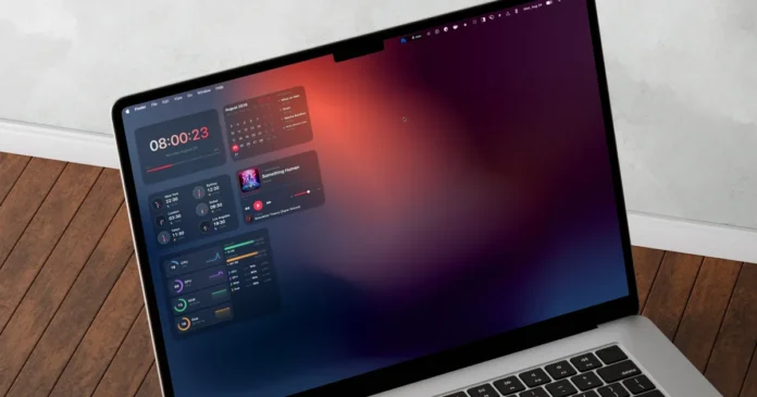 BetterMacWidgets দিয়ে সাজানো Mac desktop widgets