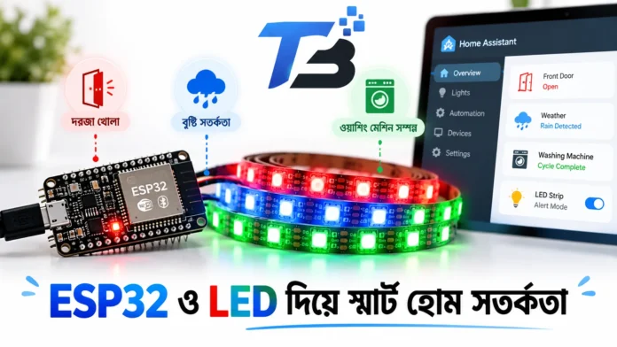 ESP32 WLED ও Home Assistant দিয়ে স্মার্ট হোম LED সতর্কতা