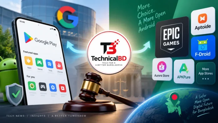 গুগল প্লেতে থার্ড পার্টি অ্যাপ স্টোর ব্যবহারের পরিবর্তন