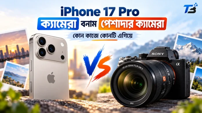 iPhone 17 Pro ক্যামেরা বনাম পেশাদার DSLR ও মিররলেস ক্যামেরার তুলনা