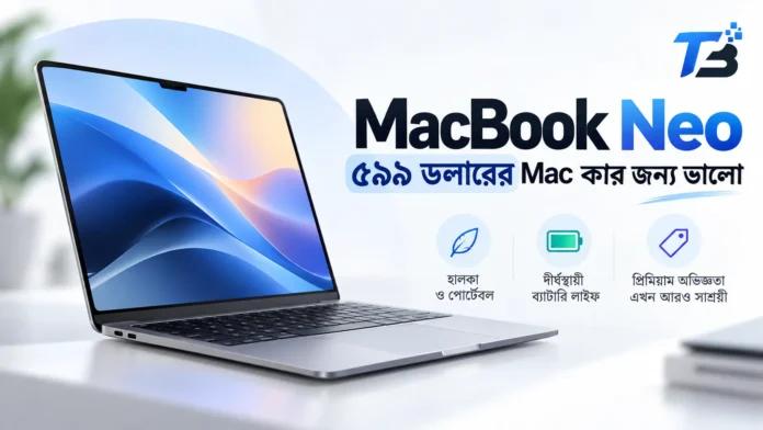 MacBook Neo ৫৯৯ ডলারের A18 Pro ল্যাপটপ