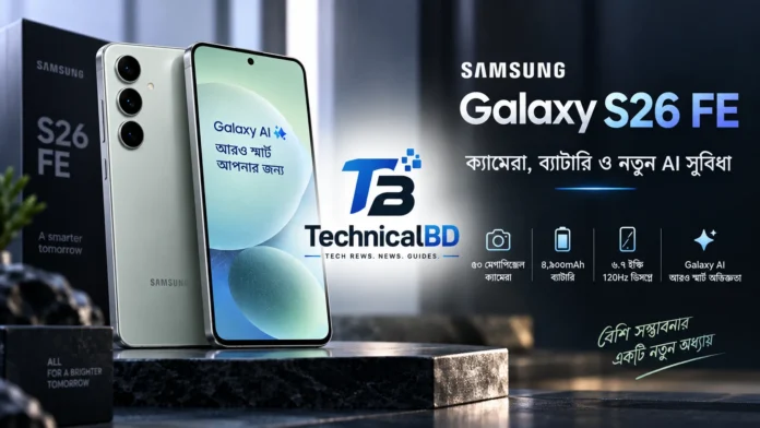Samsung Galaxy S26 FE ক্যামেরা ব্যাটারি ও Galaxy AI সুবিধা