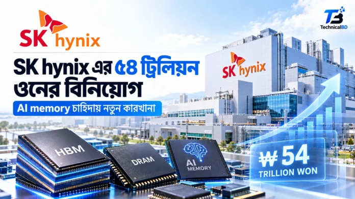 SK hynix এর ৫৪ ট্রিলিয়ন ওনের AI memory বিনিয়োগ ও HBM উৎপাদন পরিকল্পনা