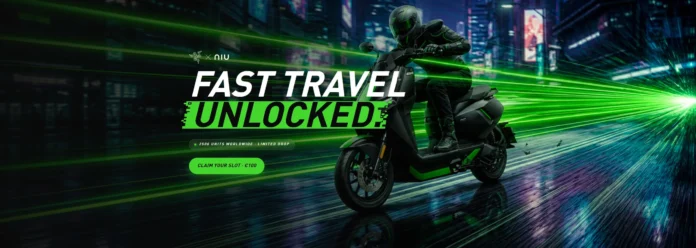 NIU x Razer FQiX Special Edition কালো ও সবুজ Electric Scooter