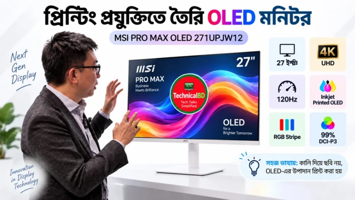 MSI Inkjet Printed OLED Monitor PRO MAX OLED 271UPJW12