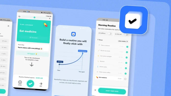 দৈনন্দিন কাজ সাজানোর RoutineFlow productivity app
