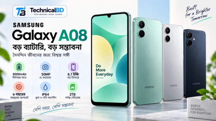 স্যামসাং গ্যালাক্সি A08 নতুন স্মার্টফোন