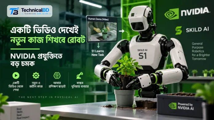 একটি ভিডিও দেখে নতুন কাজ শিখছে Skild AI S1 রোবট