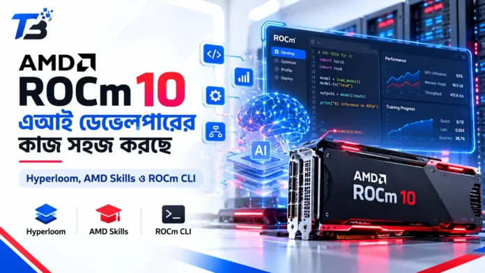 AMD ROCm 10 সফটওয়্যারের এআই ডেভেলপার সরঞ্জামের ফিচার ইমেজ