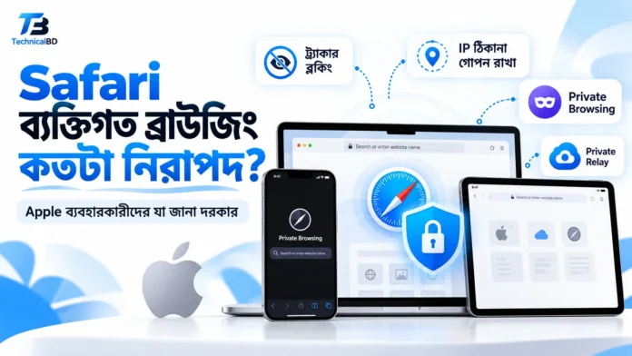 Safari ব্যক্তিগত ব্রাউজিং, আইপি ঠিকানা আড়াল ও Apple গোপনীয়তা সুরক্ষা
