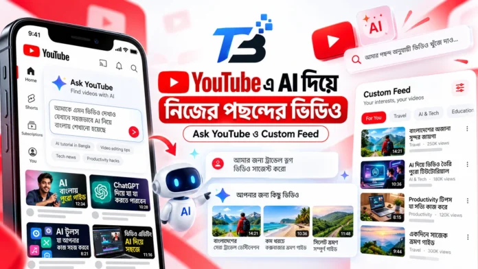 YouTube AI Custom Feed ও Ask YouTube দিয়ে নিজের পছন্দের ভিডিও খোঁজা