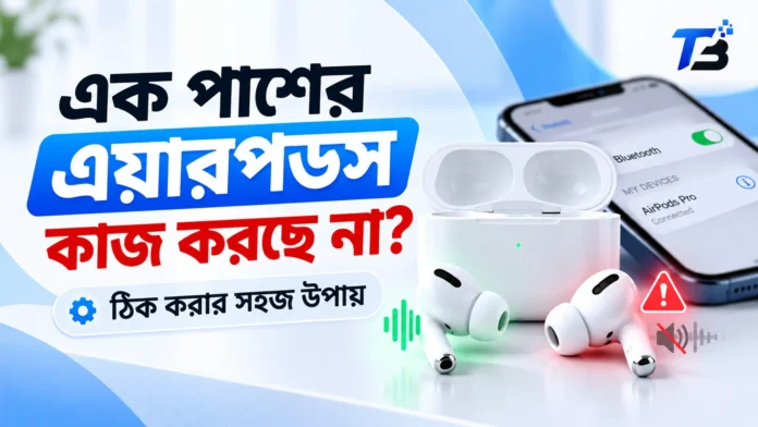 এক পাশের এয়ারপডস কাজ করছে না ঠিক করার সহজ উপায়