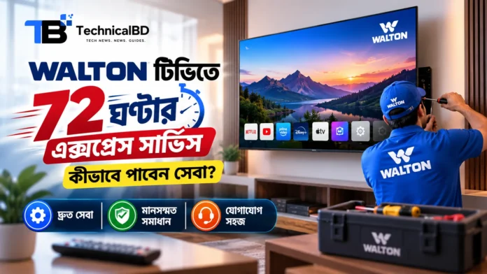 Walton TV-র ৭২ ঘণ্টার এক্সপ্রেস সার্ভিস প্রচারণা